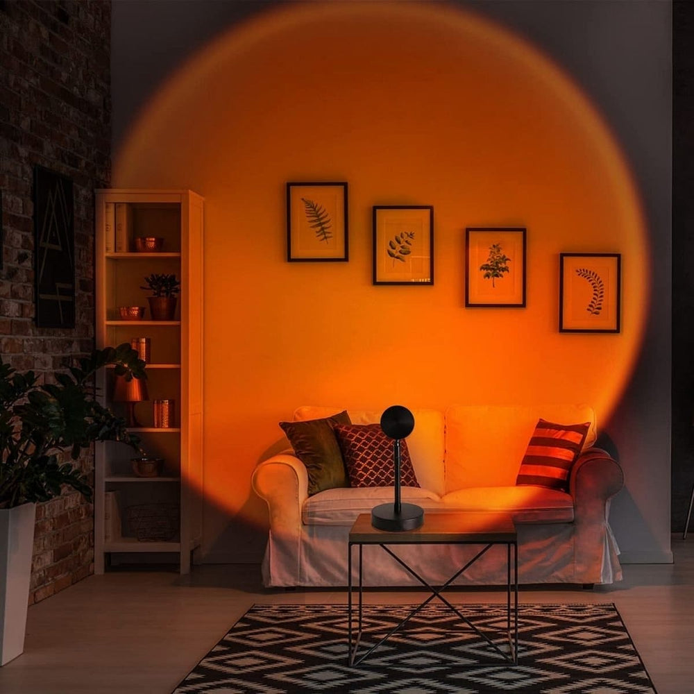 Ambient Glow Lamp - Warm Sunset Projection Light for Cozy Atmosphere
