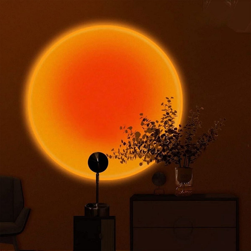 Ambient Glow Lamp - Warm Sunset Projection Light for Cozy Atmosphere