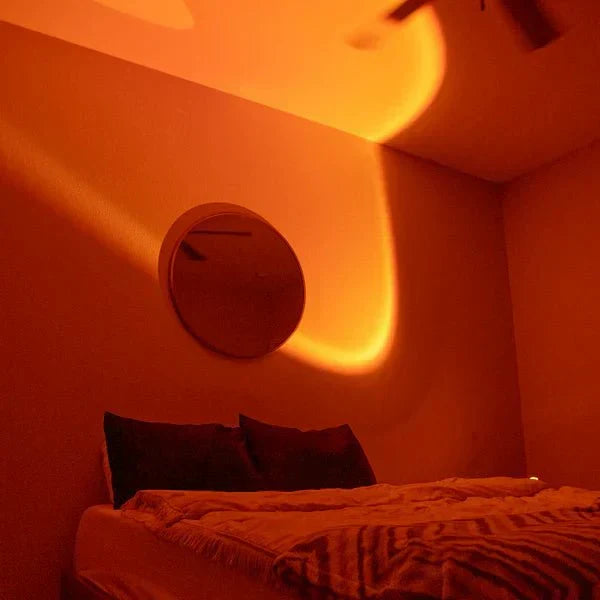 Ambient Glow Lamp - Warm Sunset Projection Light for Cozy Atmosphere