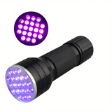 UV Flashlight 395nm – Aluminum Alloy, IPX4 Waterproof & 21/51/100 LEDs