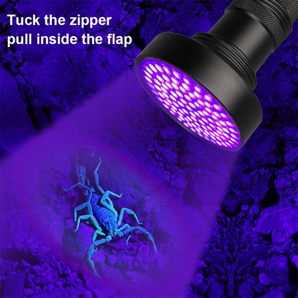 UV Flashlight 395nm – Aluminum Alloy, IPX4 Waterproof & 21/51/100 LEDs