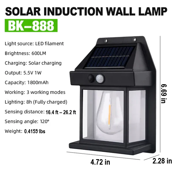 Enhanced Product Title: **Solaris Sustainable Solar Wall Lamp – Eco-Friendly Outdoor Lighting Solution**