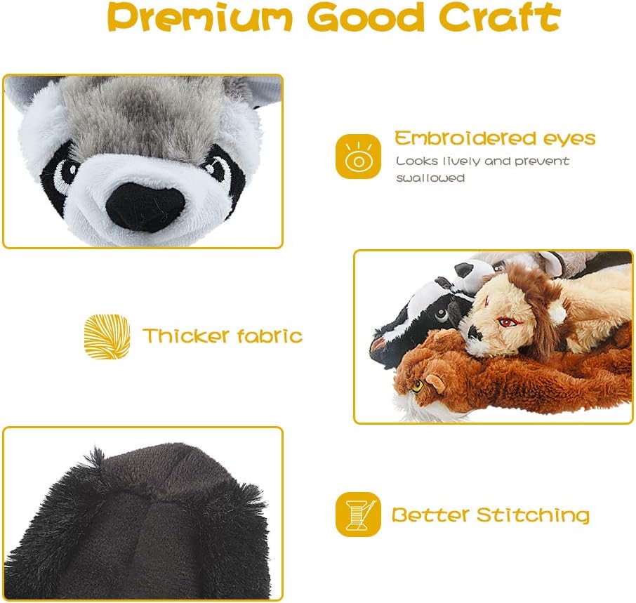 Eco-Friendly Squeaky Dog Toy Set - 5 Durable & Sustainable Toys for Happy Pups