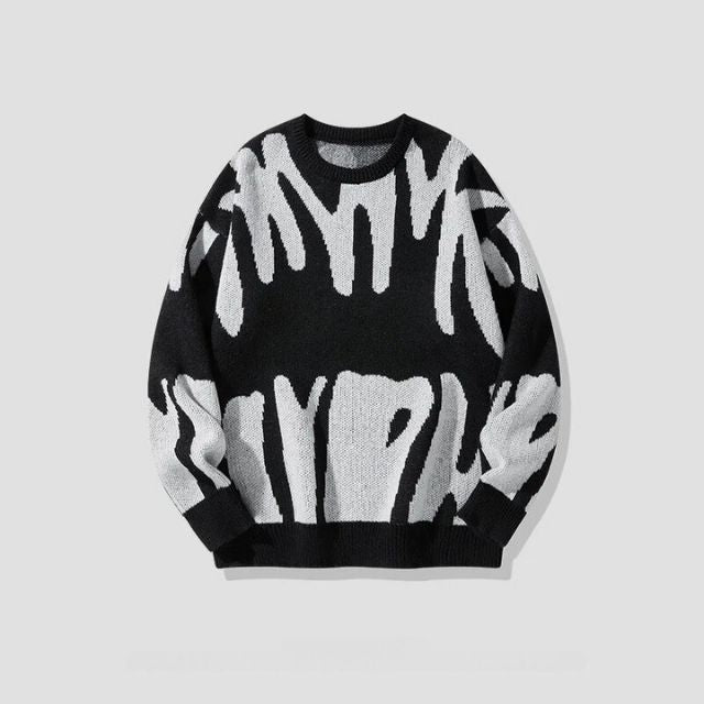 Sweater with Bold Abstract Pattern - Tobias - 3