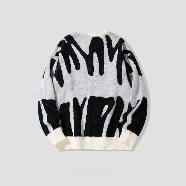 Sweater with Bold Abstract Pattern - Tobias - 2
