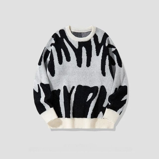 Sweater with Bold Abstract Pattern - Tobias