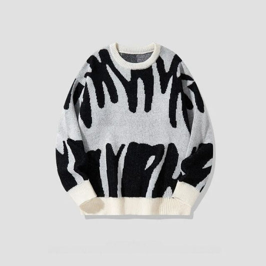 Sweater with Bold Abstract Pattern - Tobias