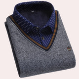 Sweater with Shirt Collar for Men - Victor