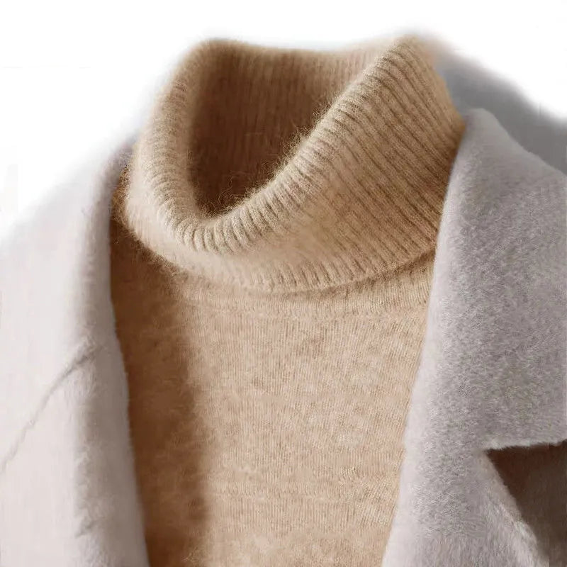 Luxurious Men's Pure Cashmere Turtleneck Sweater - Soft, Warm & Stylish Knitwear for Every Occasion