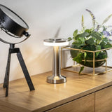 Table Lamp Cordless Metal Rechargeable Dimmable LED Light