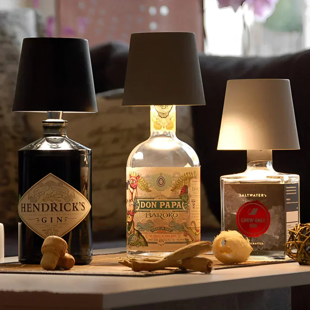 LED Bottle Cap Lamp – USB Rechargeable, Touch Dimmable & Warm White for Any Bottle