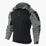 Tactical Synthetic Pullover Jacket with Half Zip and Hood