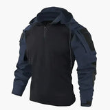 Tactical Synthetic Pullover Jacket with Half Zip and Hood