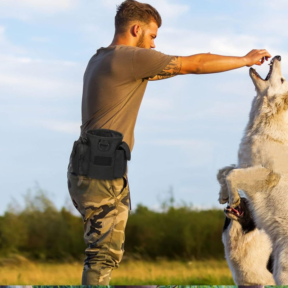 Enhanced Product Title: "Tactical Dog Treat Pouch - Durable, Waterproof Training Bag with Adjustable Belt for Easy Access" 

This optimized title includes relevant keywords and highlights key features, making it more appealing for Google Shopping searches