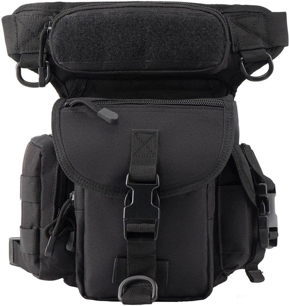 Men's Durable Tactical Drop Leg Bag - Water-Resistant, Multi-Pocket Design for Outdoor Gear & Everyday Use