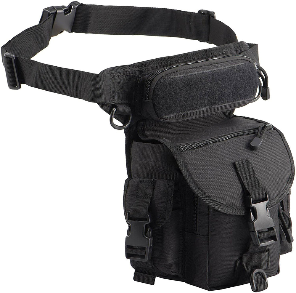 Men's Durable Tactical Drop Leg Bag - Water-Resistant, Multi-Pocket Design for Outdoor Gear & Everyday Use