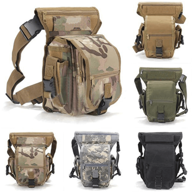 Men's Durable Tactical Drop Leg Bag - Water-Resistant, Multi-Pocket Design for Outdoor Gear & Everyday Use