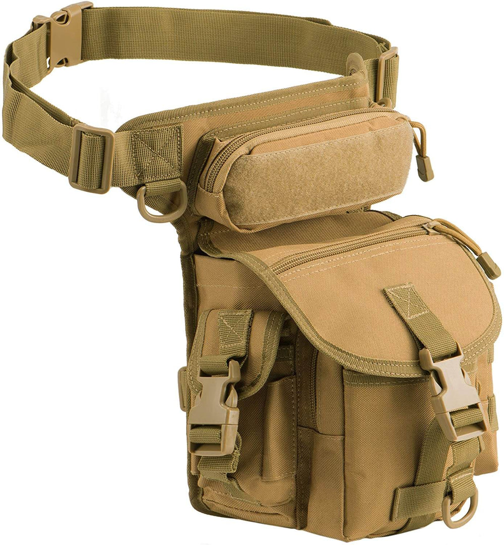Men's Durable Tactical Drop Leg Bag - Water-Resistant, Multi-Pocket Design for Outdoor Gear & Everyday Use