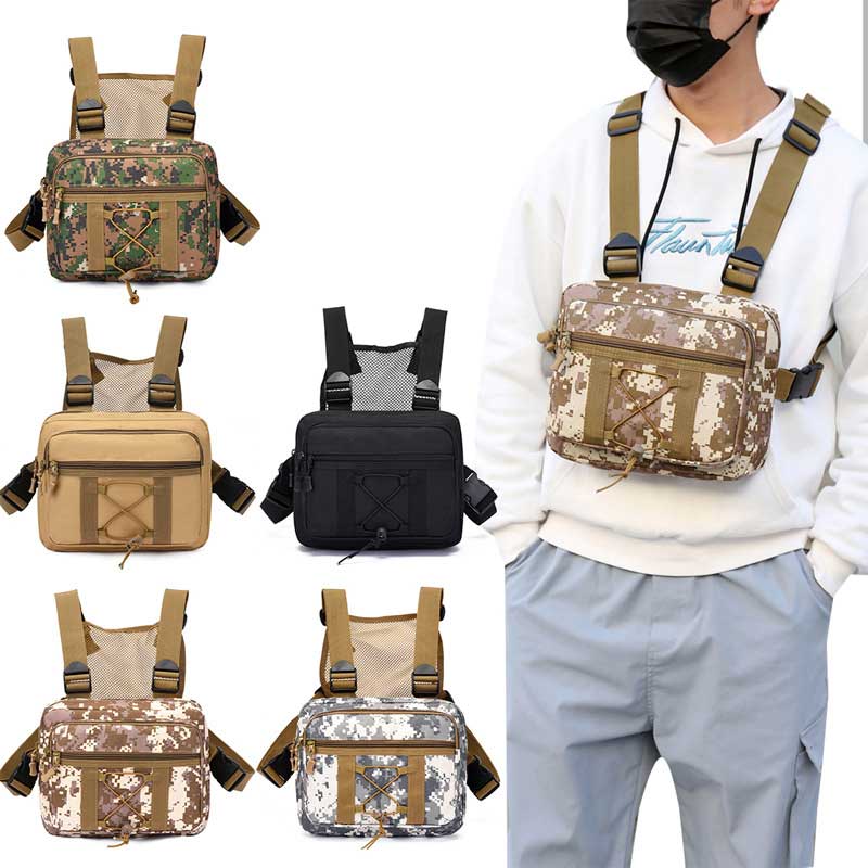Durable Water-Resistant Tactical Chest Rig Bag – Multi-Pocket Outdoor Gear for Hiking, Camping, and Adventure