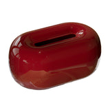 Ceramic Tissue Box Holder – Pebble Shape, Glossy Finish, 23×11cm