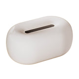 Ceramic Tissue Box Holder – Pebble Shape, Glossy Finish, 23×11cm