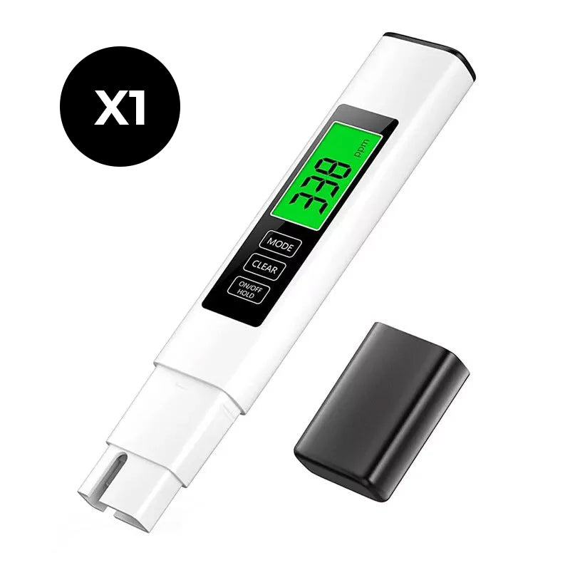 Digital TDS Water Tester – 4-in-1, TDS/EC/Temperature, Backlit Display, ±2% Accuracy