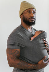 CarryEase Baby Carrier T-Shirt – Gray (Dad)