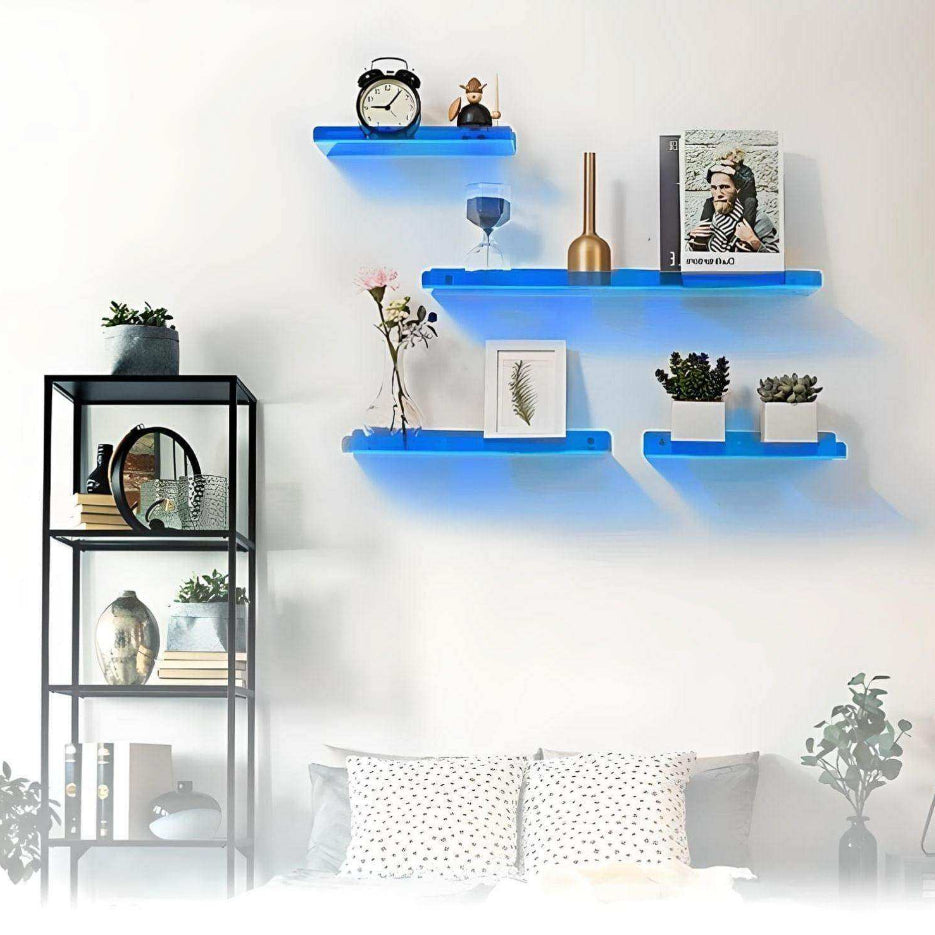 Wall Shelf Floating Acrylic Minimalist Display Storage Shelf