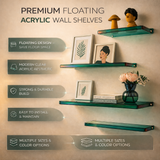 Wall Shelf Floating Acrylic Minimalist Display Storage Shelf