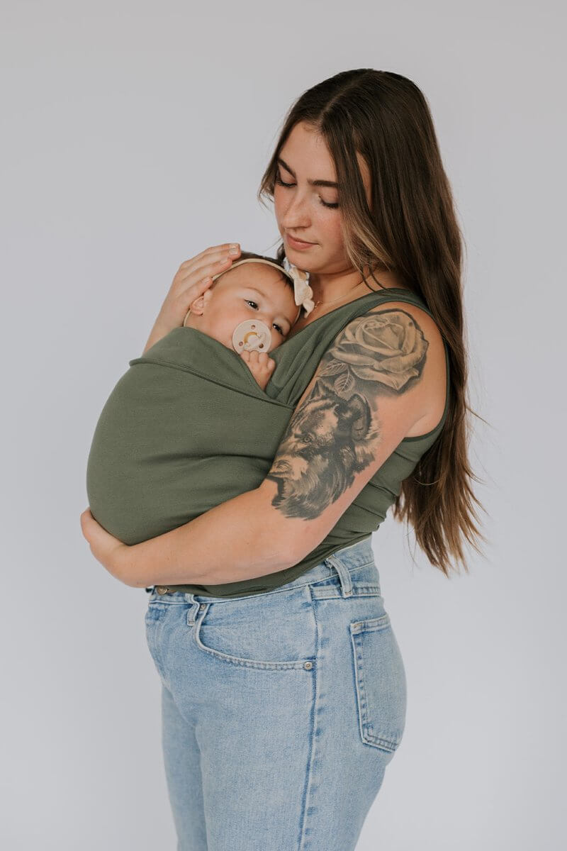 CarryEase Baby Carrier T-Shirt – Dark Green (Mom)
