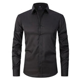 Davy Men's Stretch Performance Dress Shirt - Comfortable, Breathable & Stylish for Work or Casual Wear