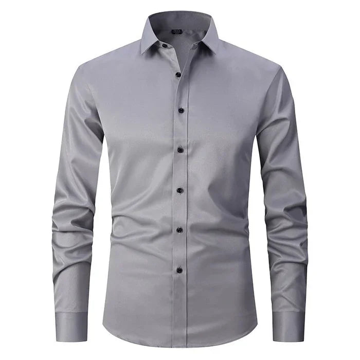 Davy Men's Stretch Performance Dress Shirt - Comfortable, Breathable & Stylish for Work or Casual Wear
