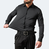 Davy Men's Stretch Performance Dress Shirt - Comfortable, Breathable & Stylish for Work or Casual Wear