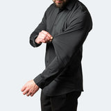 Davy Men's Stretch Performance Dress Shirt - Comfortable, Breathable & Stylish for Work or Casual Wear