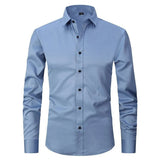 Davy Men's Stretch Performance Dress Shirt - Comfortable, Breathable & Stylish for Work or Casual Wear