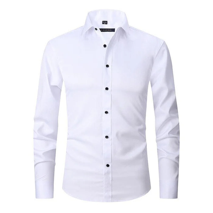 Davy Men's Stretch Performance Dress Shirt - Comfortable, Breathable & Stylish for Work or Casual Wear
