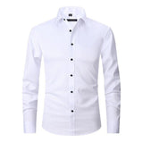 Davy Men's Stretch Performance Dress Shirt - Comfortable, Breathable & Stylish for Work or Casual Wear
