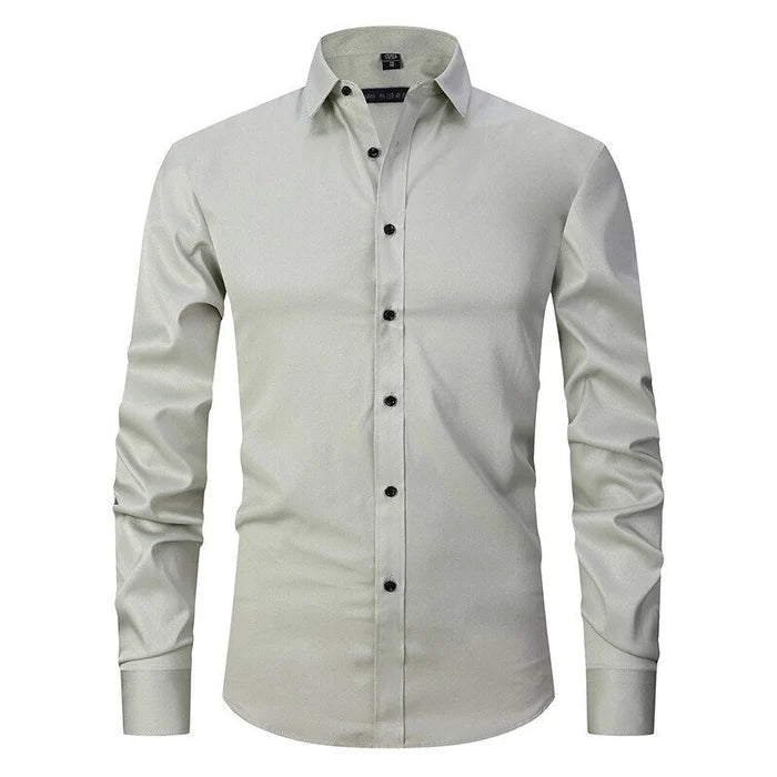 Davy Men's Stretch Performance Dress Shirt - Comfortable, Breathable & Stylish for Work or Casual Wear