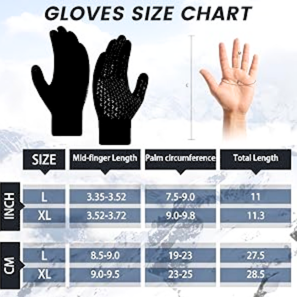 Rowan Thermal Touchscreen Winter Gloves for Men & Women - Warm, Waterproof, and Smartphone Compatible