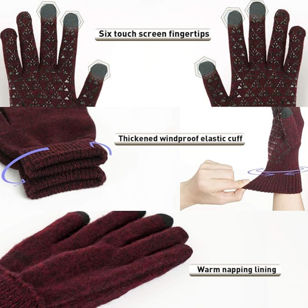 WarmFlex Thermal Touchscreen Winter Gloves - Ultimate Warmth & Touchscreen Compatibility for Cold Weather