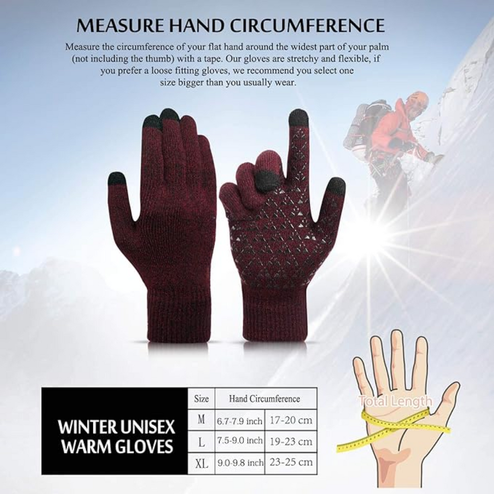 WarmFlex Thermal Touchscreen Winter Gloves - Ultimate Warmth & Touchscreen Compatibility for Cold Weather