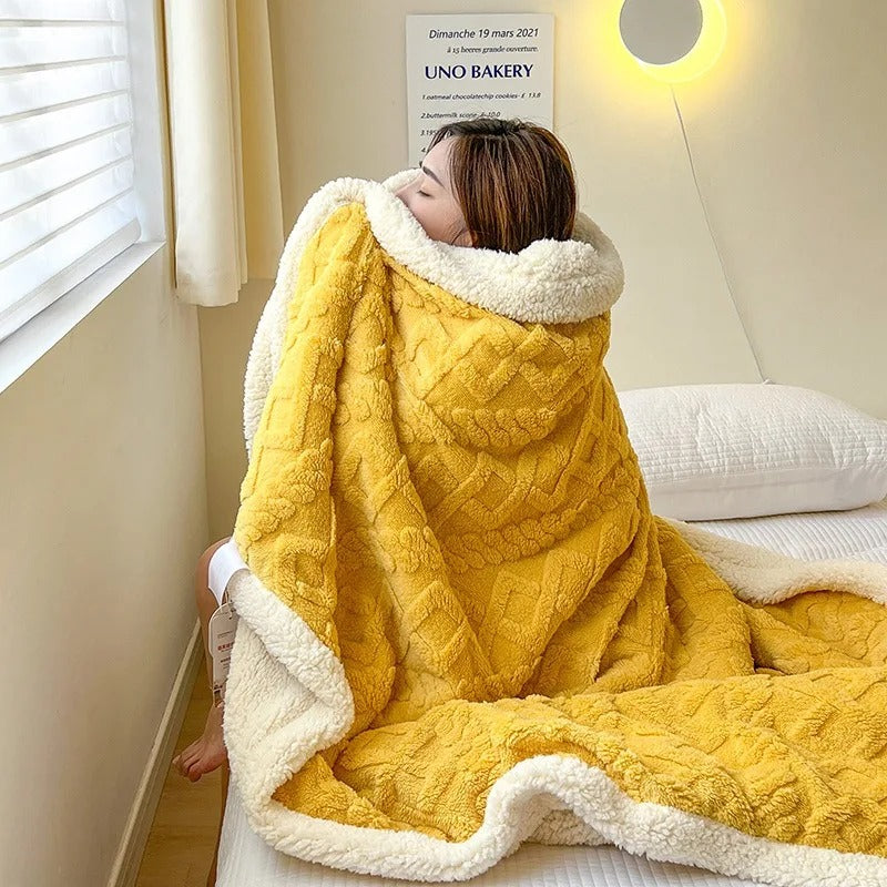 Premium Thick Winter Lambswool Blanket - Ultra Warm & Cozy by WarmWool