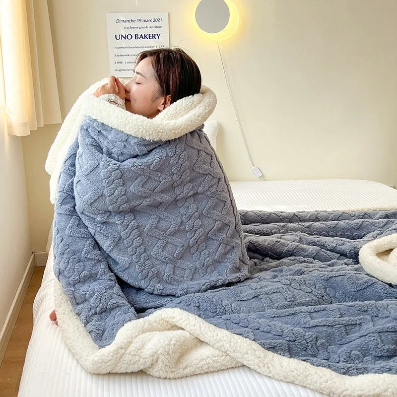 Premium Thick Winter Lambswool Blanket - Ultra Warm & Cozy by WarmWool