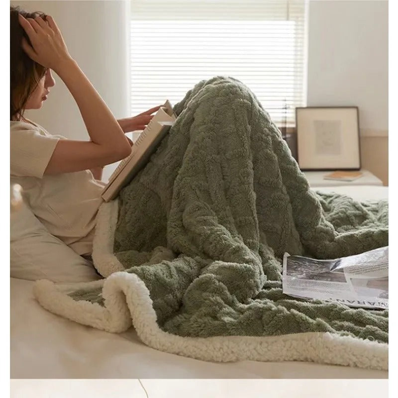 Premium Thick Winter Lambswool Blanket - Ultra Warm & Cozy by WarmWool