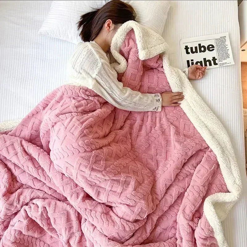 Premium Thick Winter Lambswool Blanket - Ultra Warm & Cozy by WarmWool