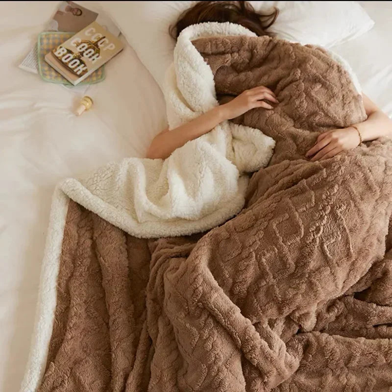 Premium Thick Winter Lambswool Blanket - Ultra Warm & Cozy by WarmWool