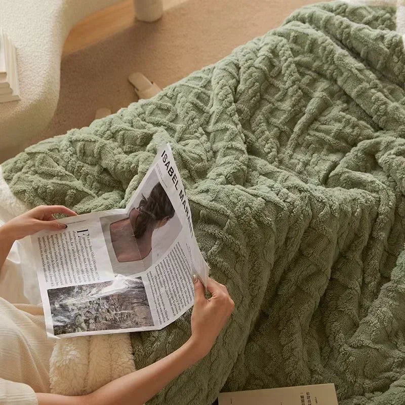 Premium Thick Winter Lambswool Blanket - Ultra Warm & Cozy by WarmWool