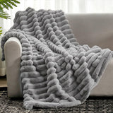 Throw Blanket Cozy Plush Soft Textured Oversized