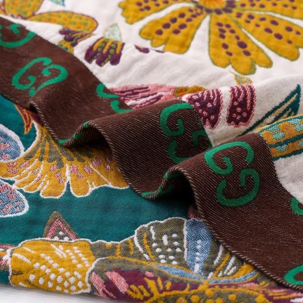 Throw Blanket – Reversible Cotton, Floral Print & Multiple Sizes
