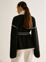 Tied Cardigan with Belt for Women - Celine